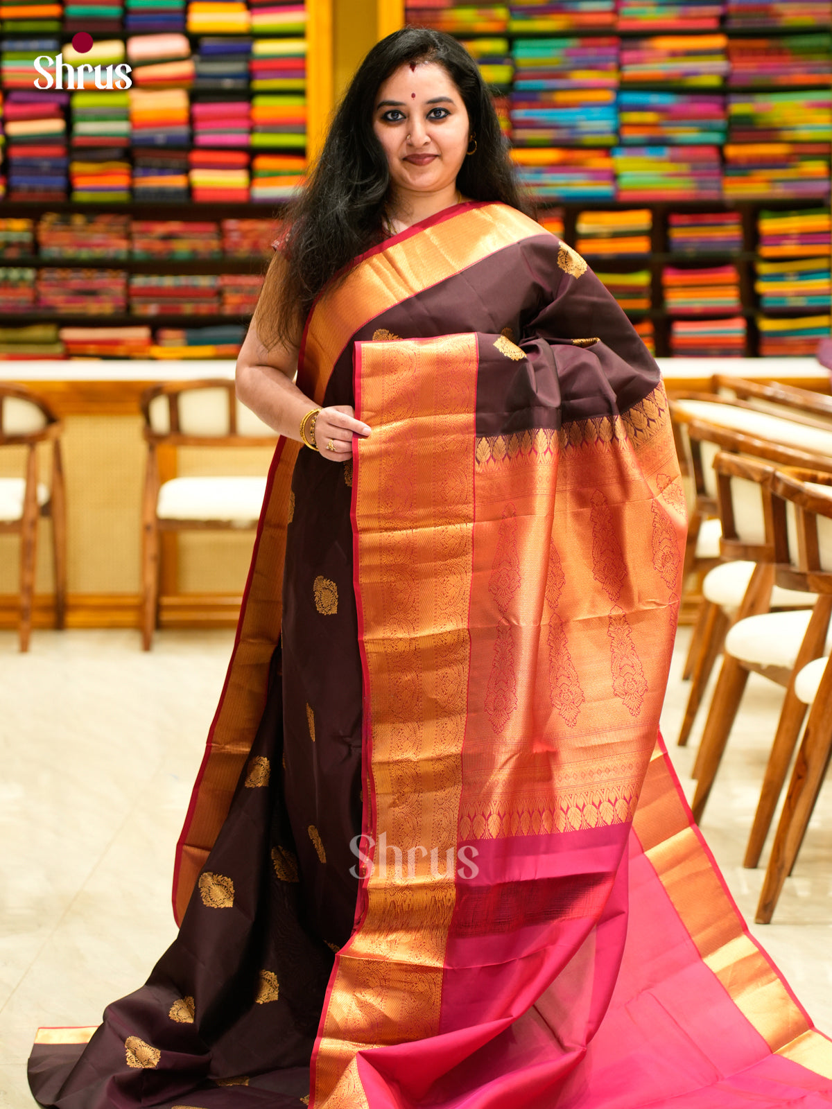 Kanchipuram-halfpure Saree - EES11042 - Shop on Shrus.com