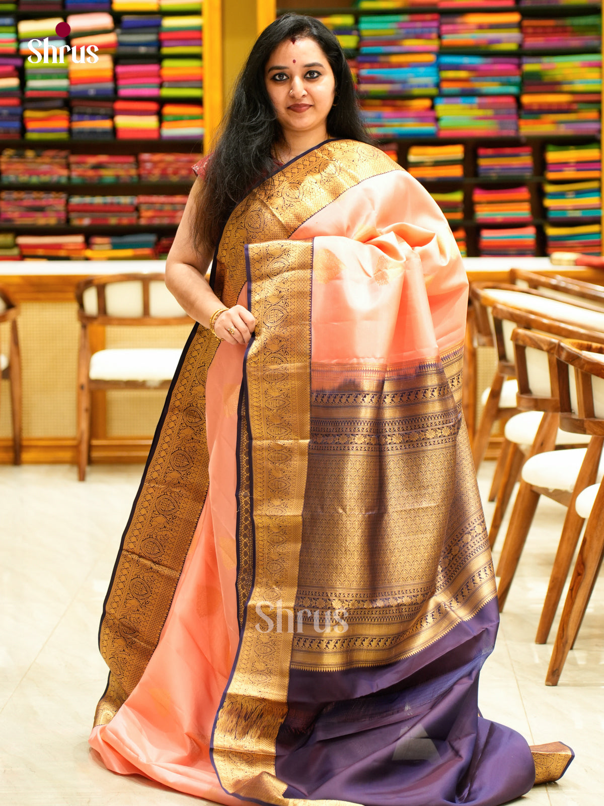Kanchipuram-halfpure Saree - EES11047 - Shop on Shrus.com
