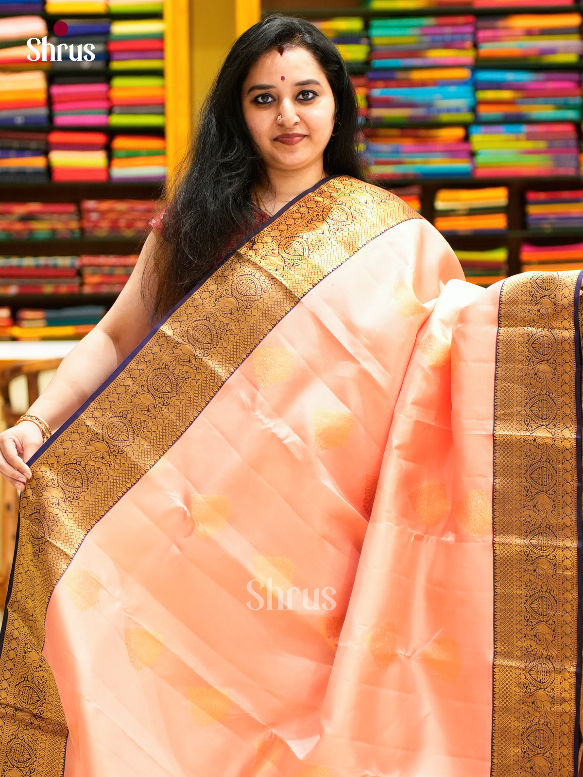 Kanchipuram-halfpure Saree - EES11047 - Shop on Shrus.com
