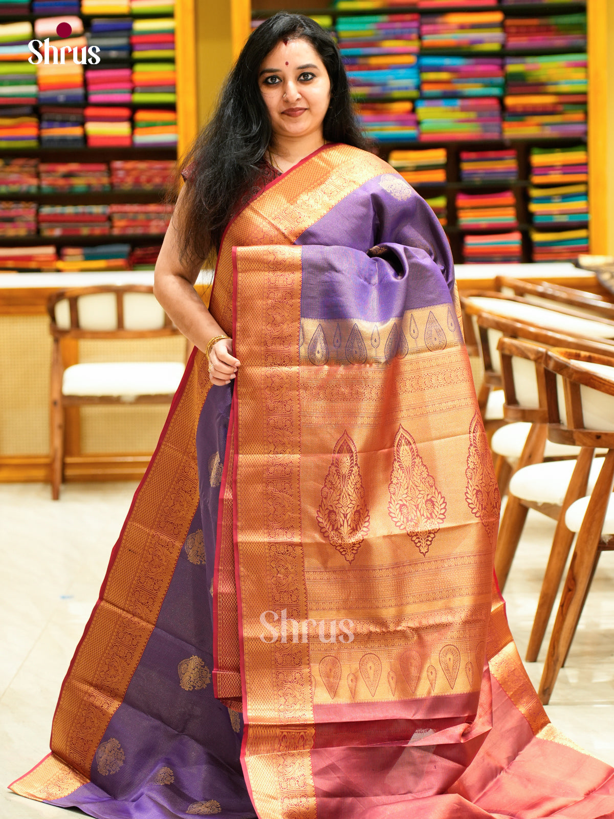 Kanchipuram-halfpure Saree - EES11048 - Shop on Shrus.com
