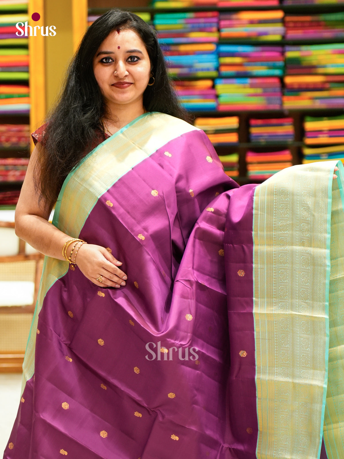 Kanchipuram-halfpure Saree - EES11052 - Shop on Shrus.com