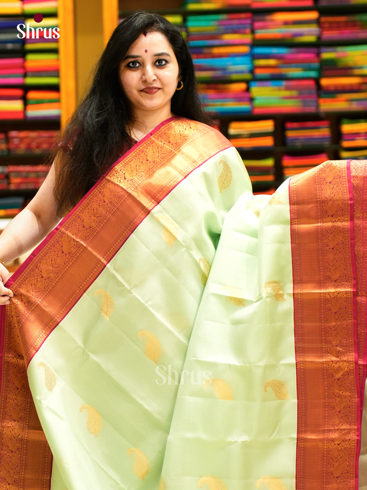 Kanchipuram-halfpure Saree - EES11053 - Shop on Shrus.com