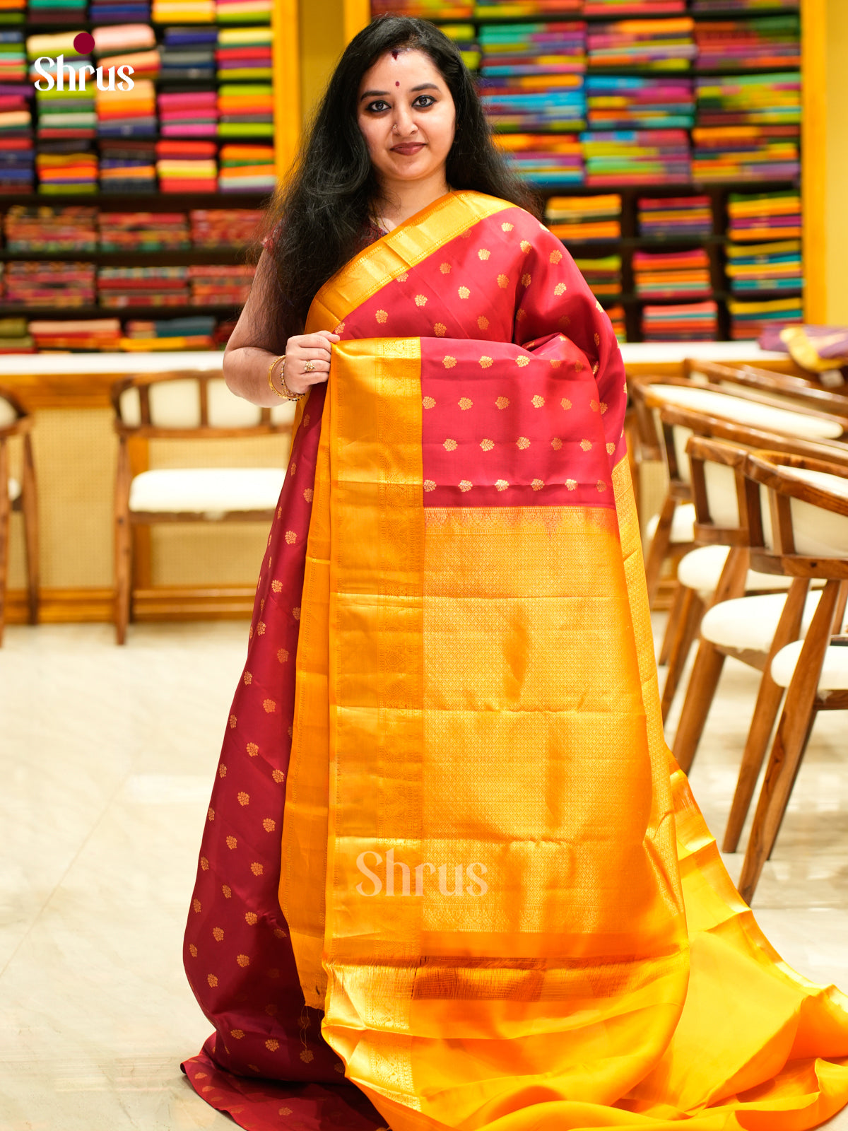 Kanchipuram-halfpure Saree - EES11054 - Shop on Shrus.com