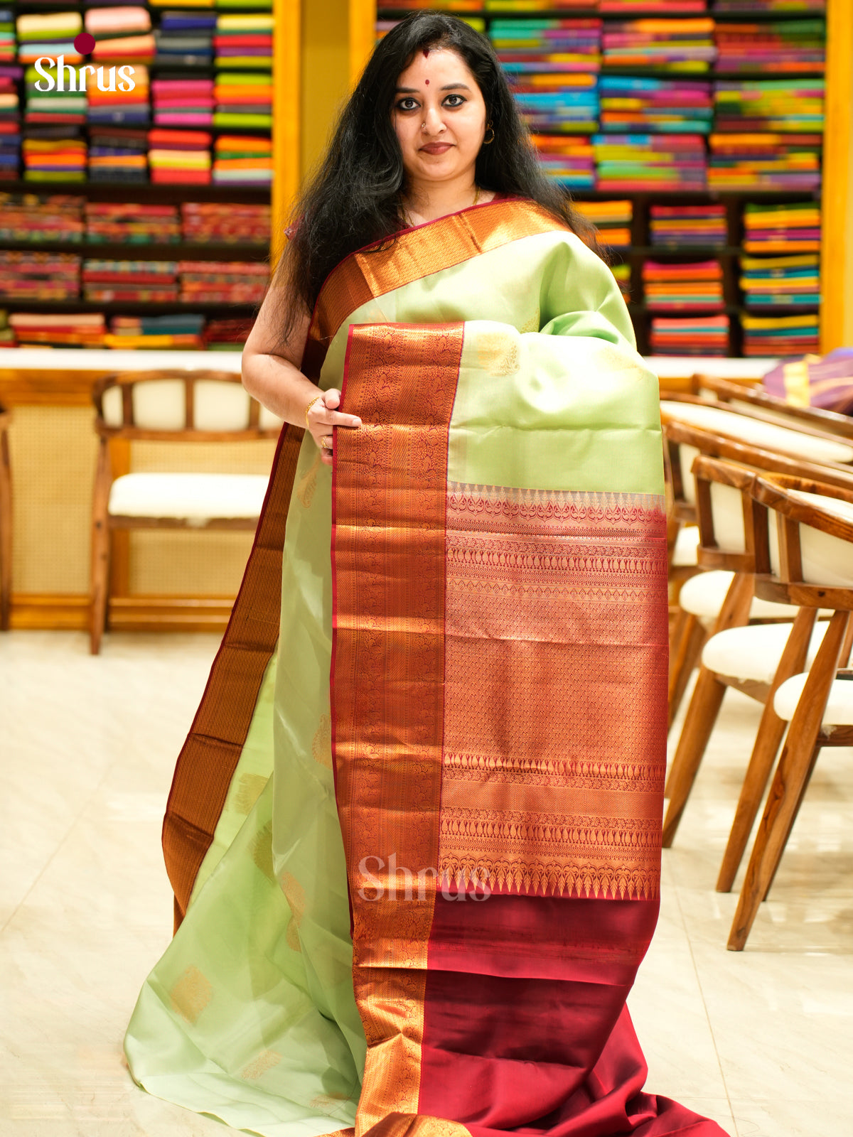 Kanchipuram-halfpure Saree - EES11060 - Shop on Shrus.com