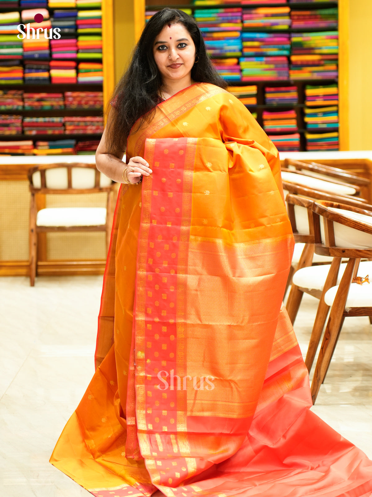 Kanchipuram-halfpure Saree - EES11066 - Shop on Shrus.com