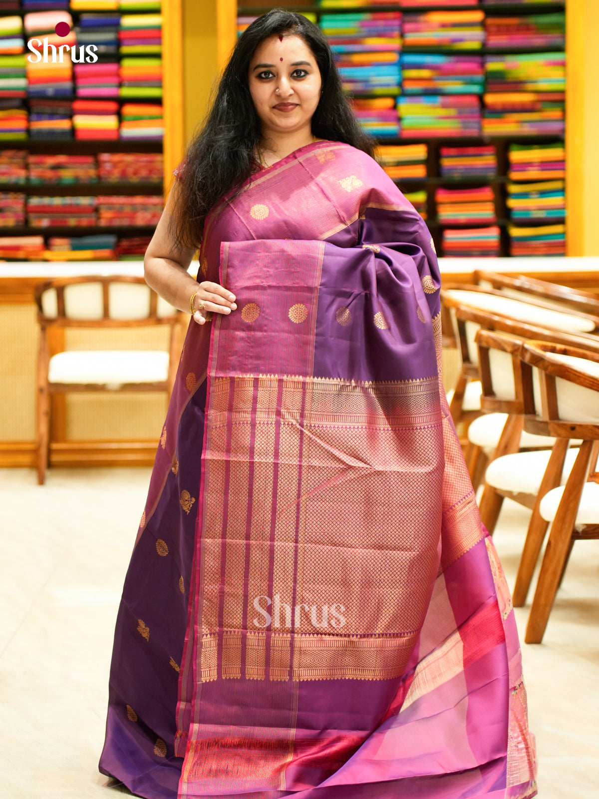Kanchipuram-halfpure Saree - EES11067 - Shop on Shrus.com