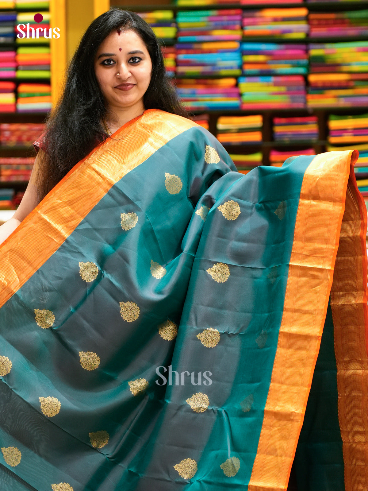 Kanchipuram-halfpure Saree - EES11077 - Shop on Shrus.com