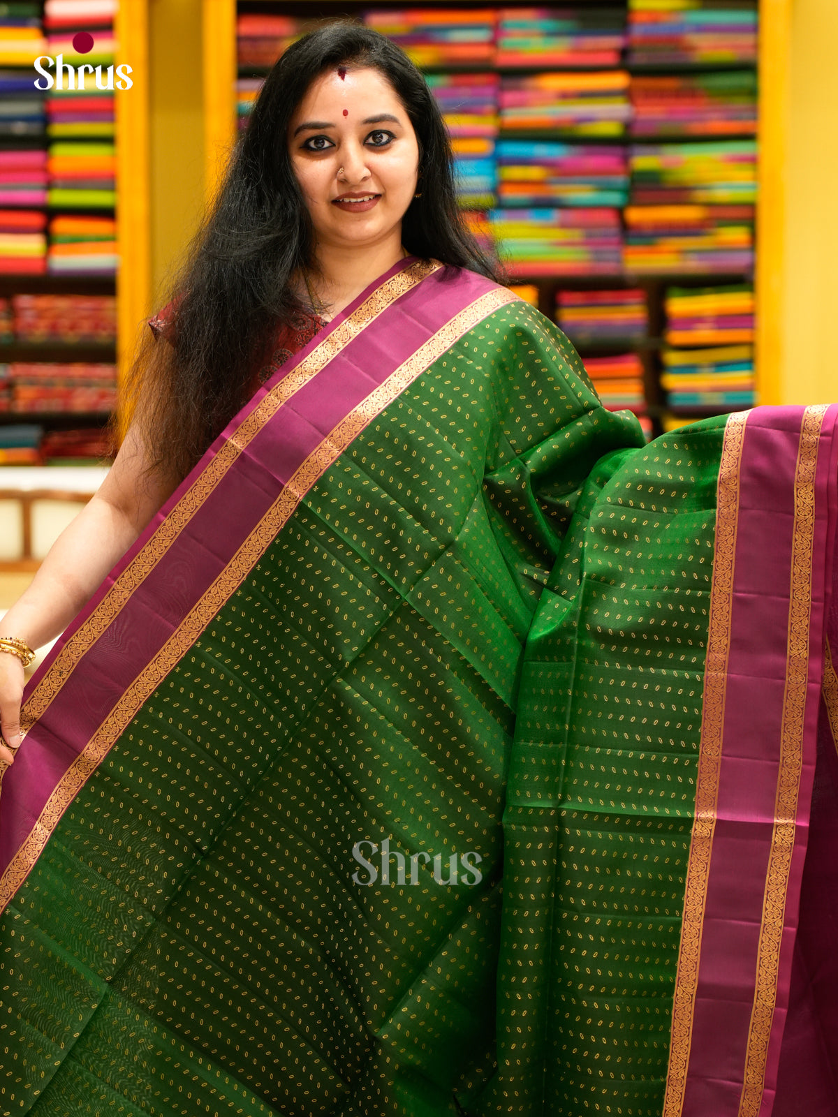 Softsilk-halfpure Saree - EES11086 - Shop on Shrus.com