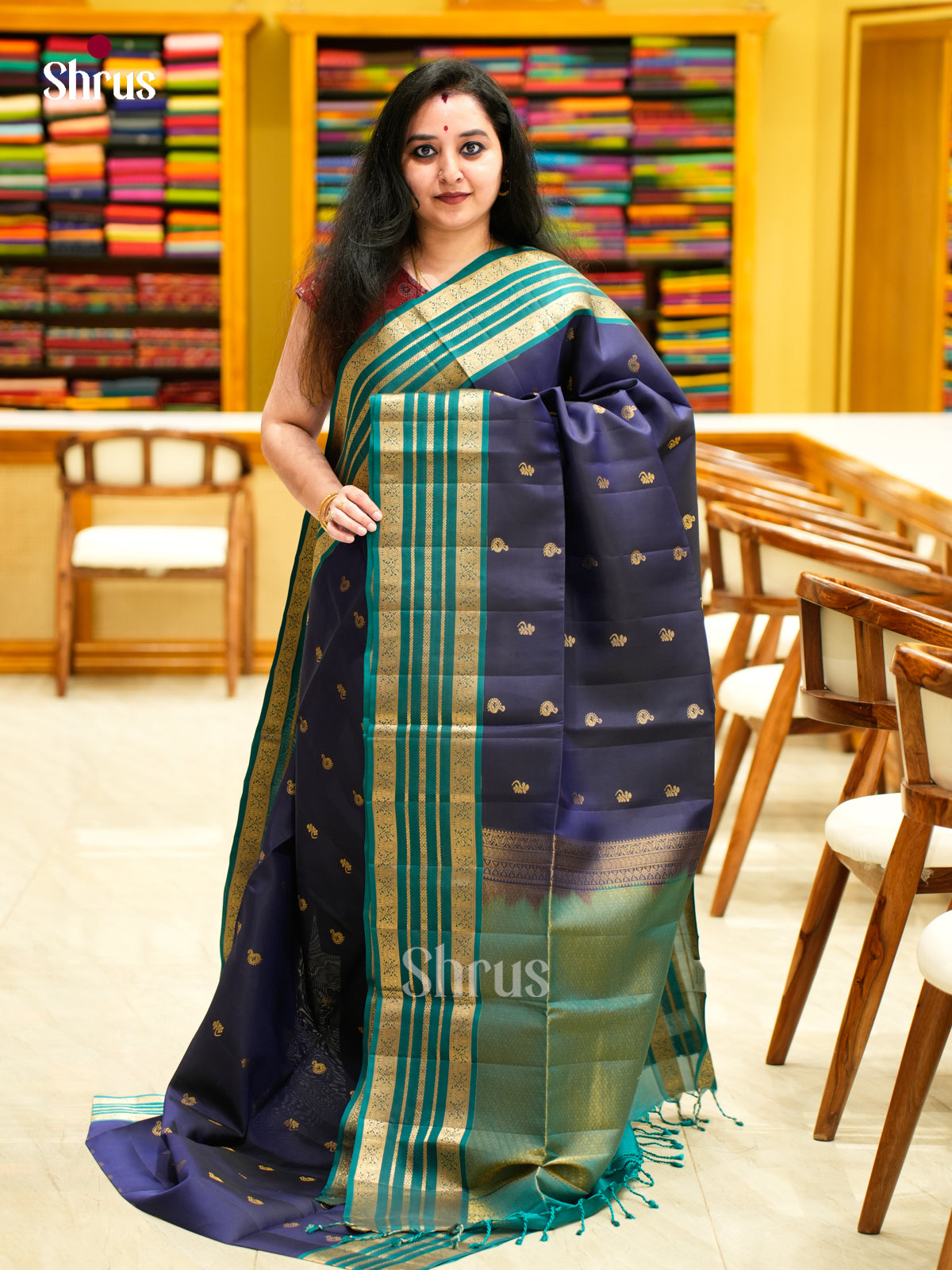 Softsilk-halfpure Saree - EES11095 - Shop on Shrus.com