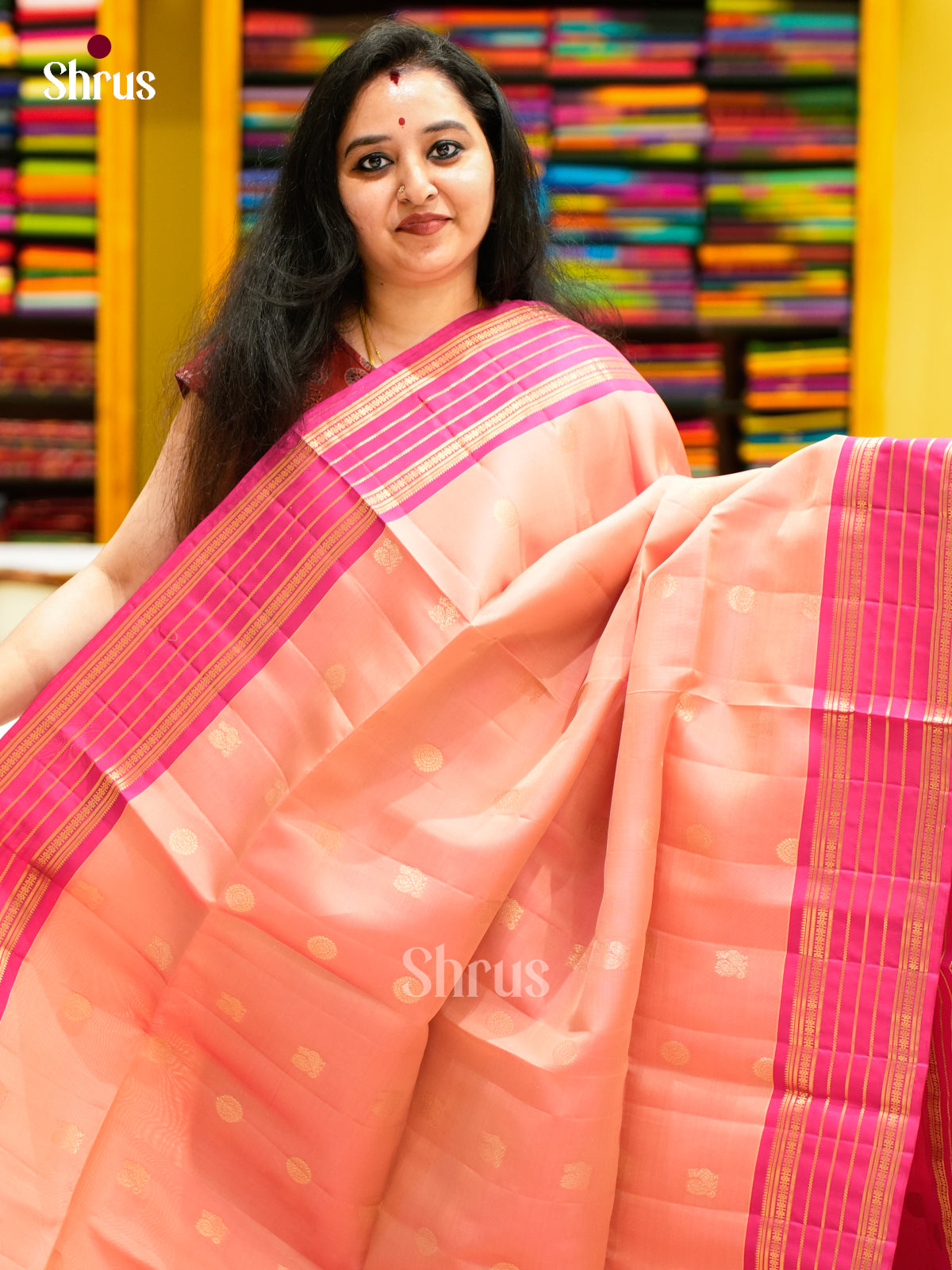 Softsilk-halfpure Saree - EES11097 - Shop on Shrus.com