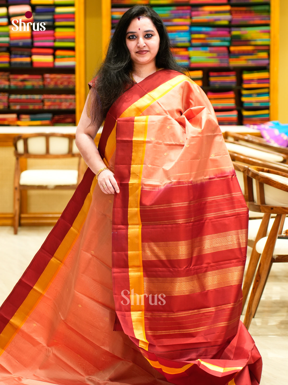 Kanchipuram silk Saree - EES11242 - Shop on Shrus.com