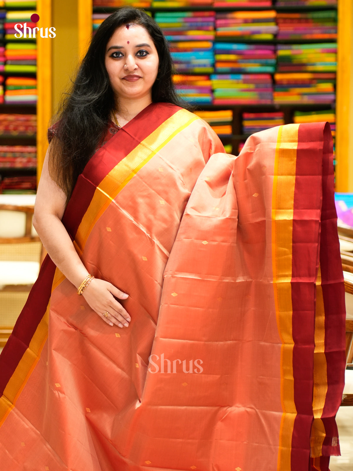 Kanchipuram silk Saree - EES11242 - Shop on Shrus.com