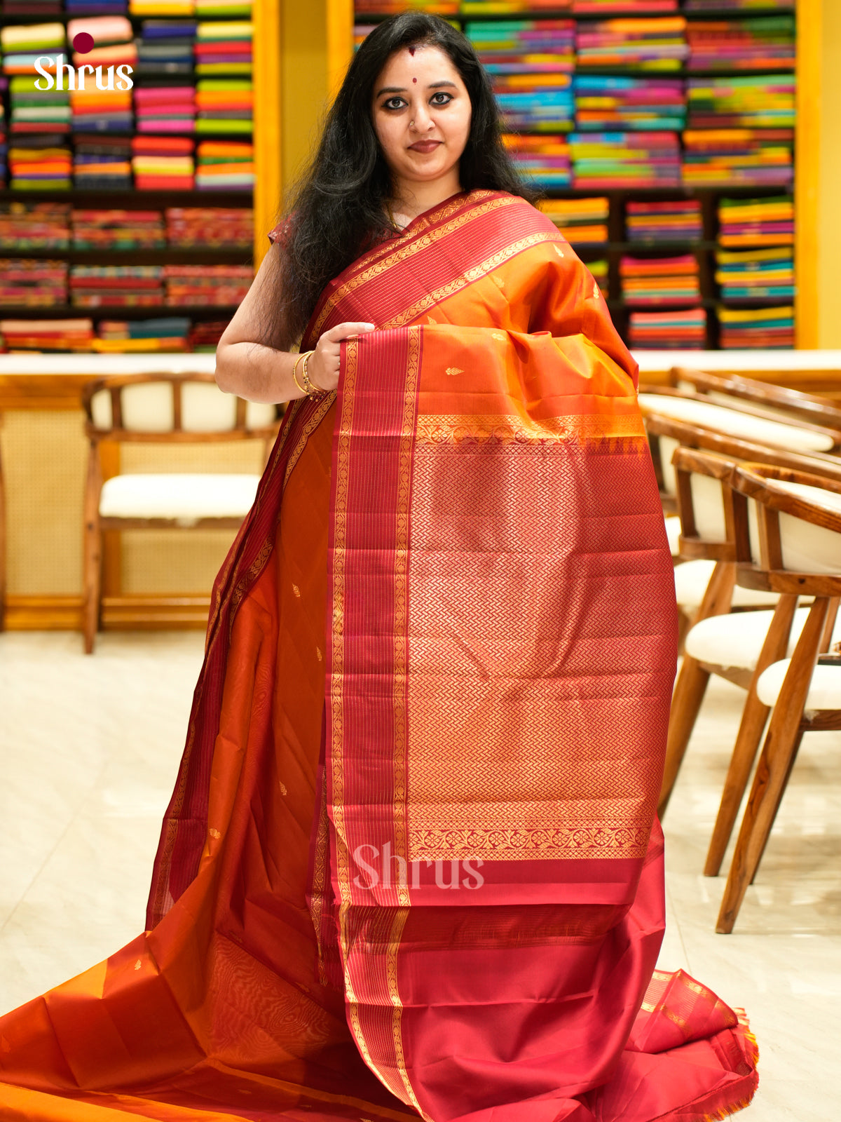 Kanchipuram silk Saree - EES11247 - Shop on Shrus.com