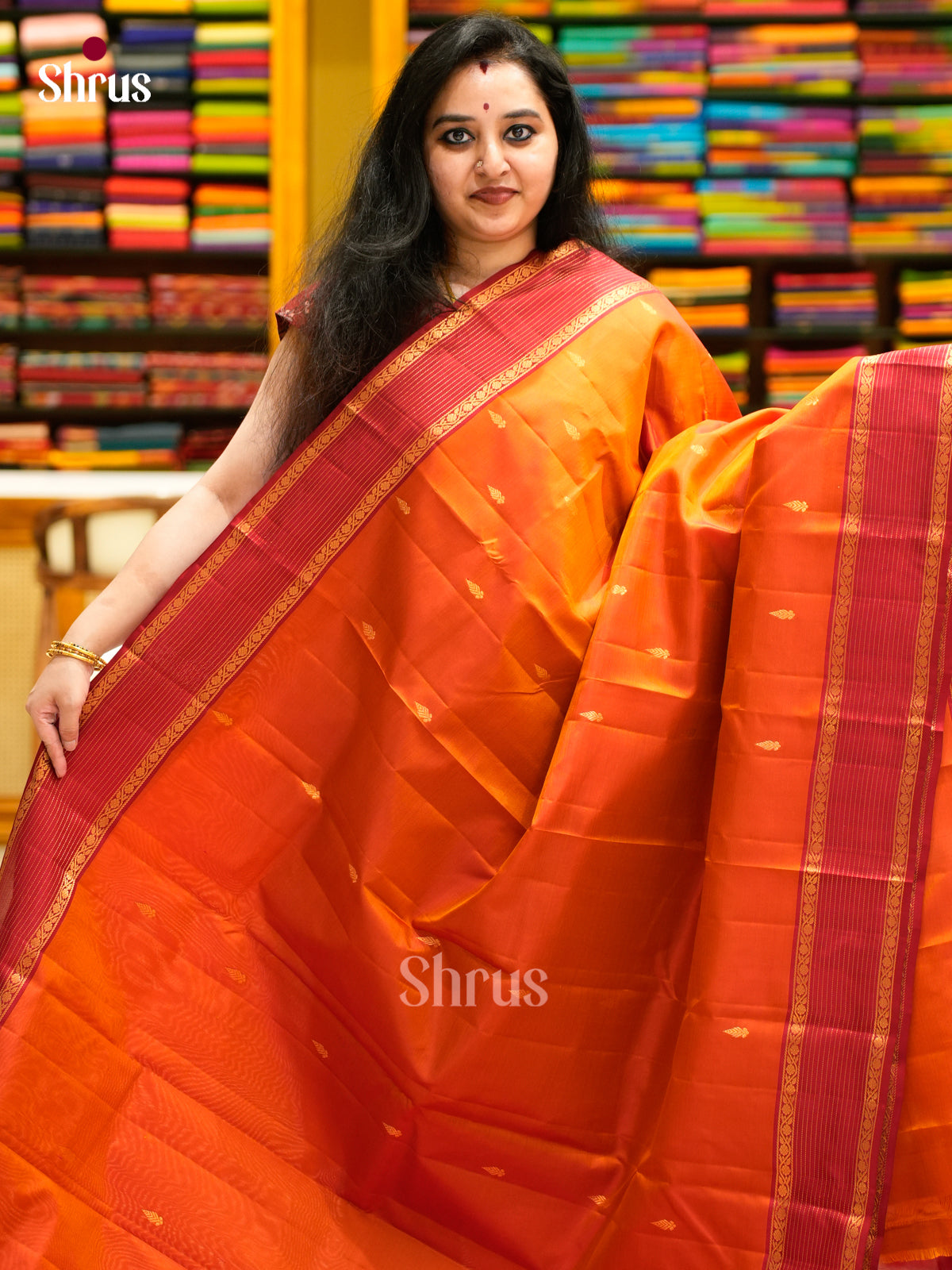 Kanchipuram silk Saree - EES11247 - Shop on Shrus.com