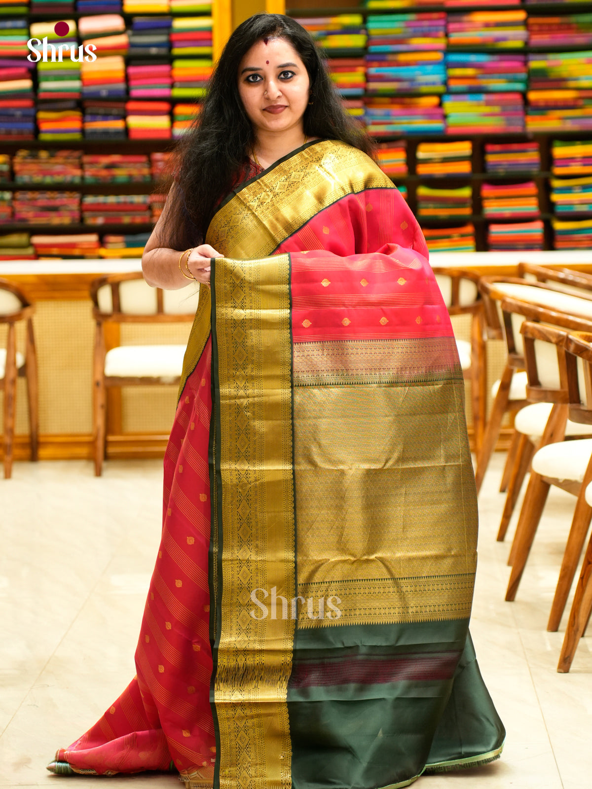 Kanchipuram-halfpure Saree - EES11262 - Shop on Shrus.com