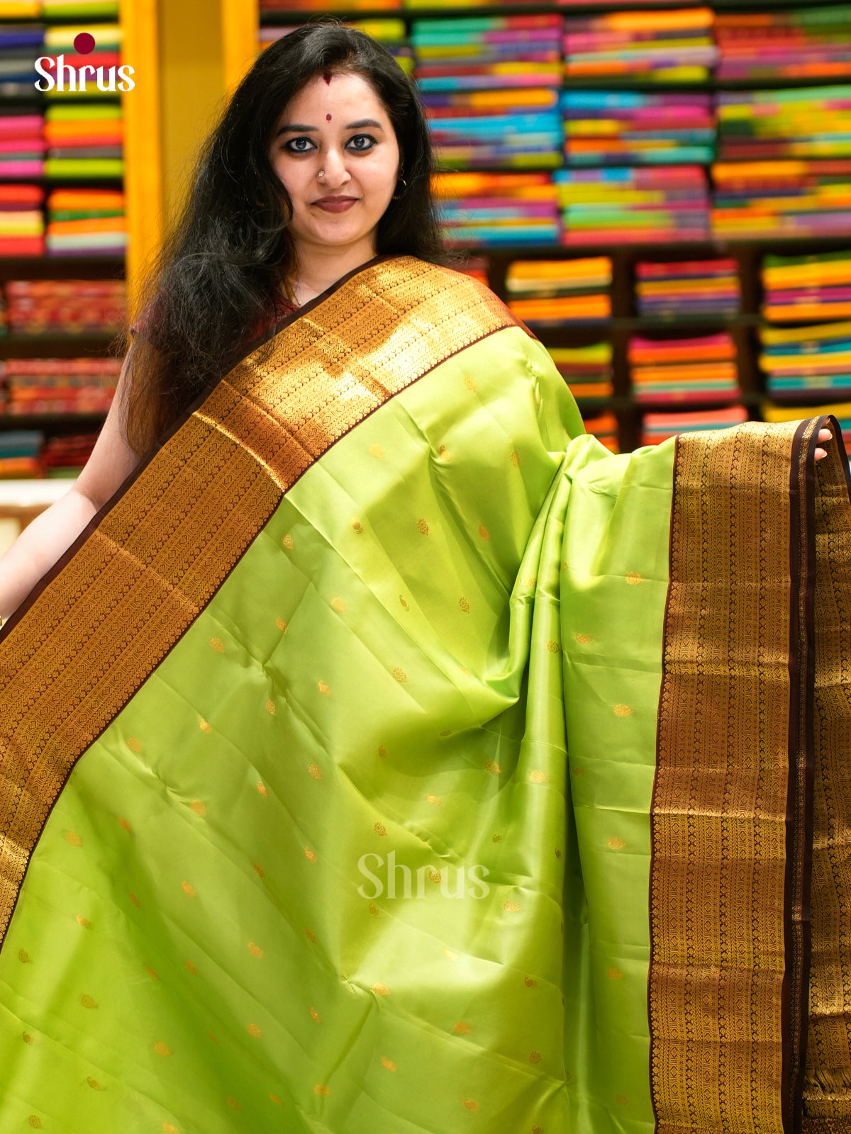 Kanchipuram-halfpure Saree - EES11263 - Shop on Shrus.com