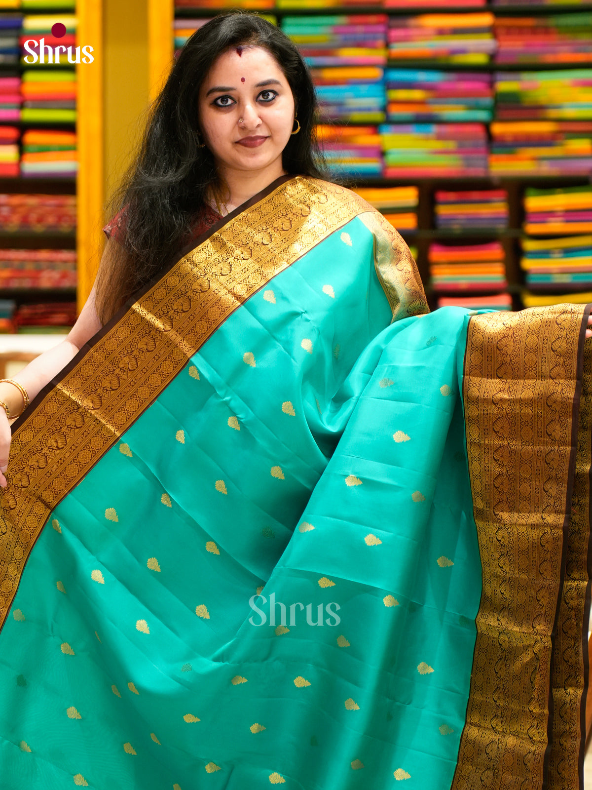 Kanchipuram-halfpure Saree - EES11266 - Shop on Shrus.com