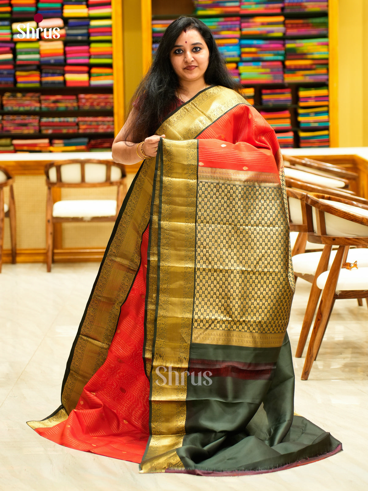 Kanchipuram-halfpure Saree - EES11270 - Shop on Shrus.com