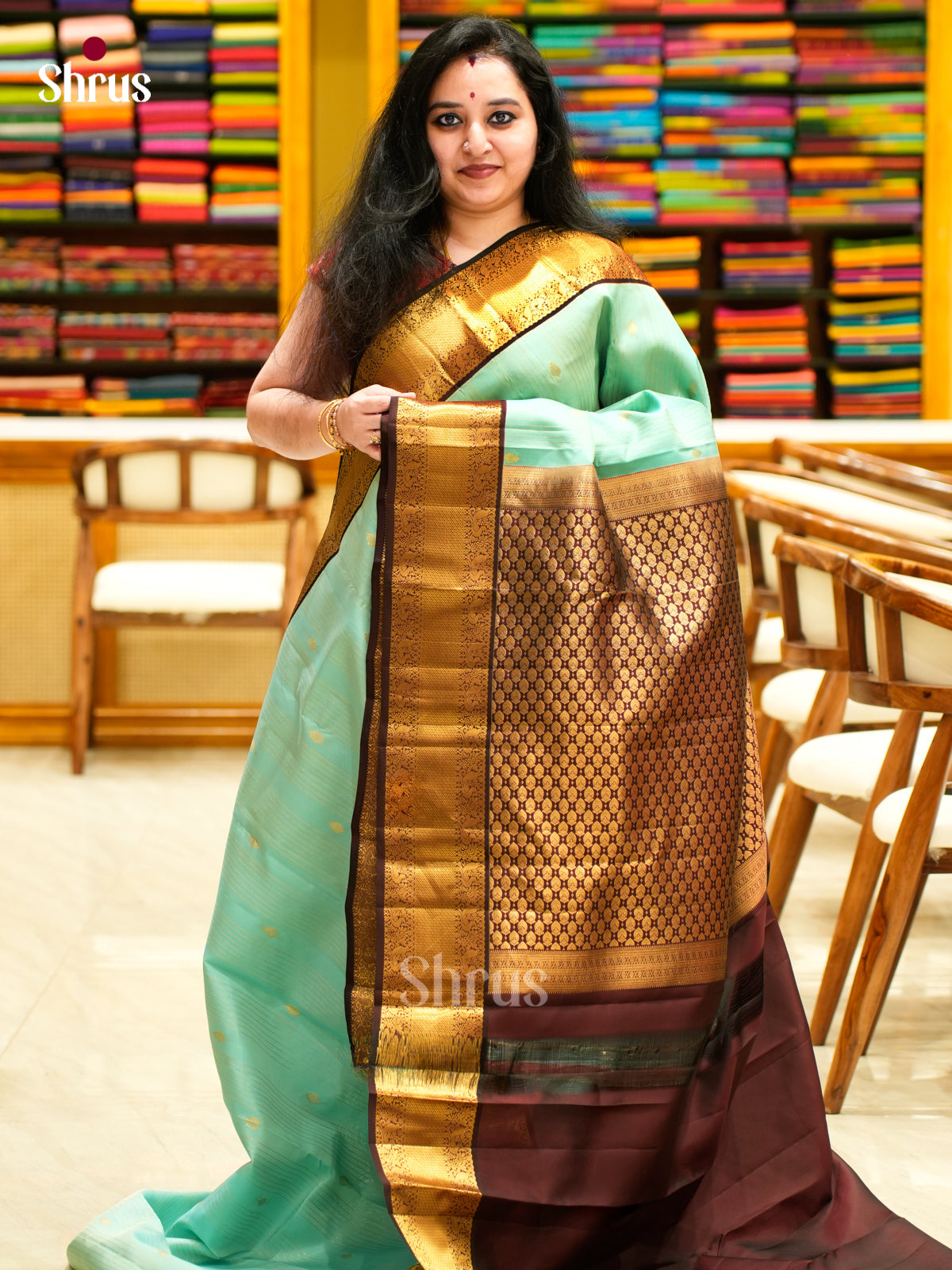 Kanchipuram-halfpure Saree - EES11271 - Shop on Shrus.com