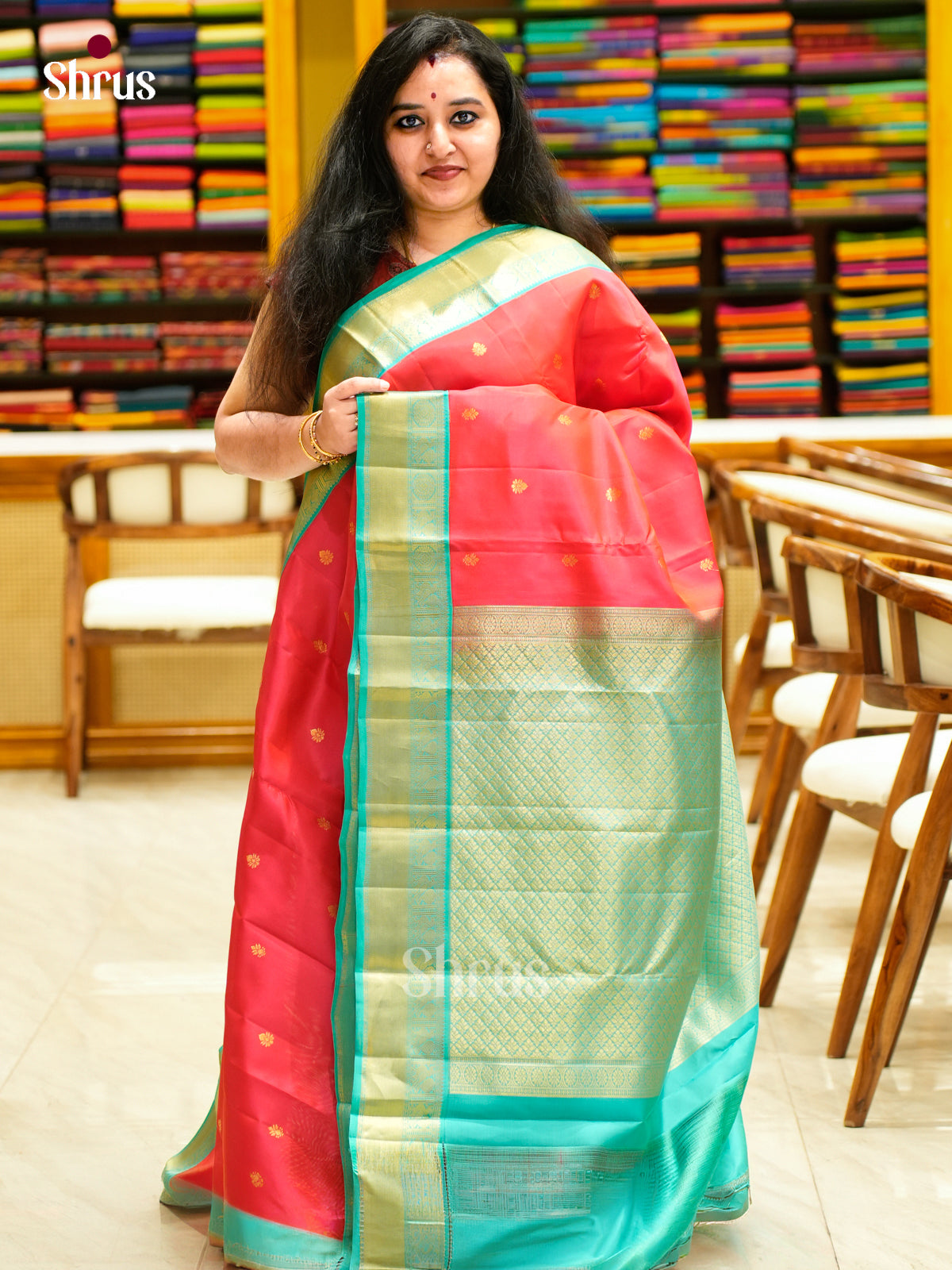 Kanchipuram-halfpure Saree - EES11272 - Shop on Shrus.com