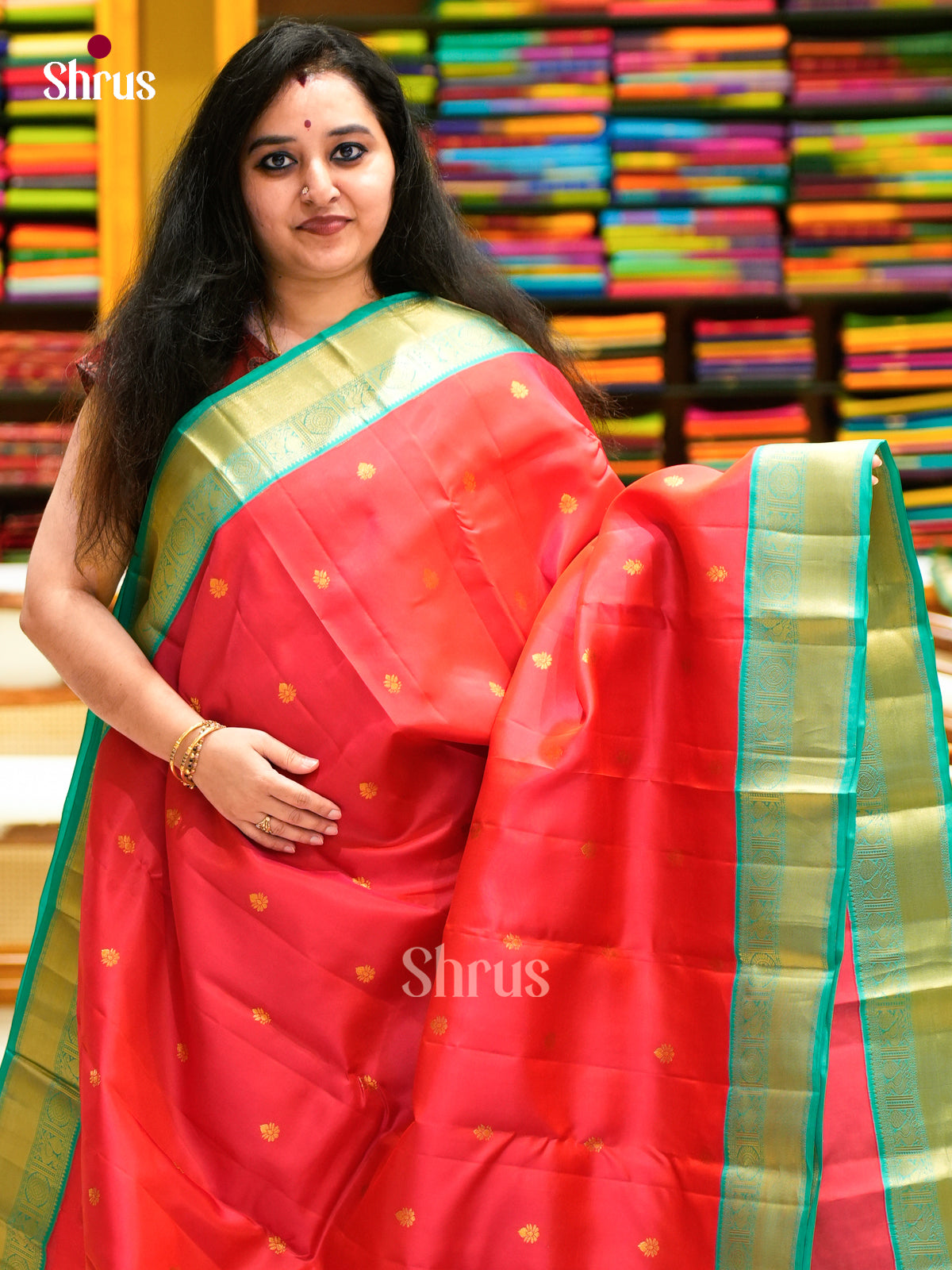 Kanchipuram-halfpure Saree - EES11272 - Shop on Shrus.com
