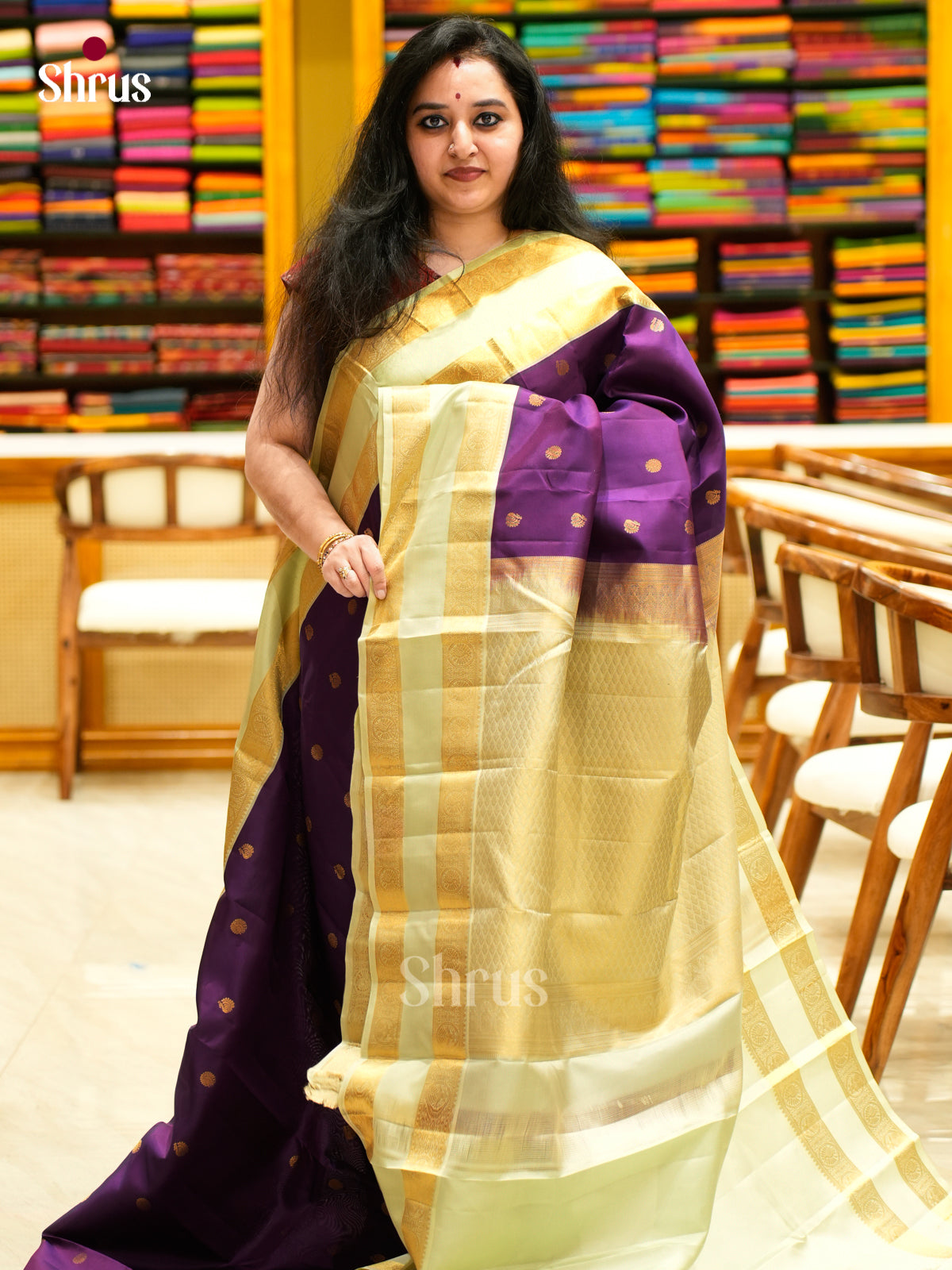 Kanchipuram-halfpure Saree - EES11276 - Shop on Shrus.com