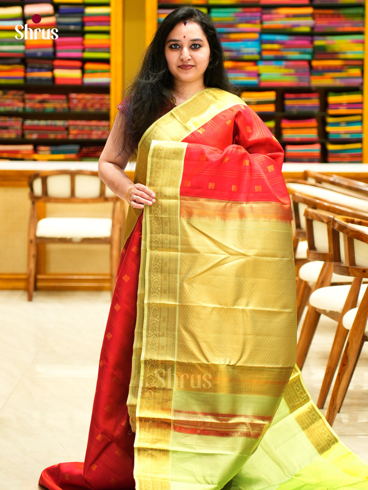 Kanchipuram-halfpure Saree - EES11277 - Shop on Shrus.com