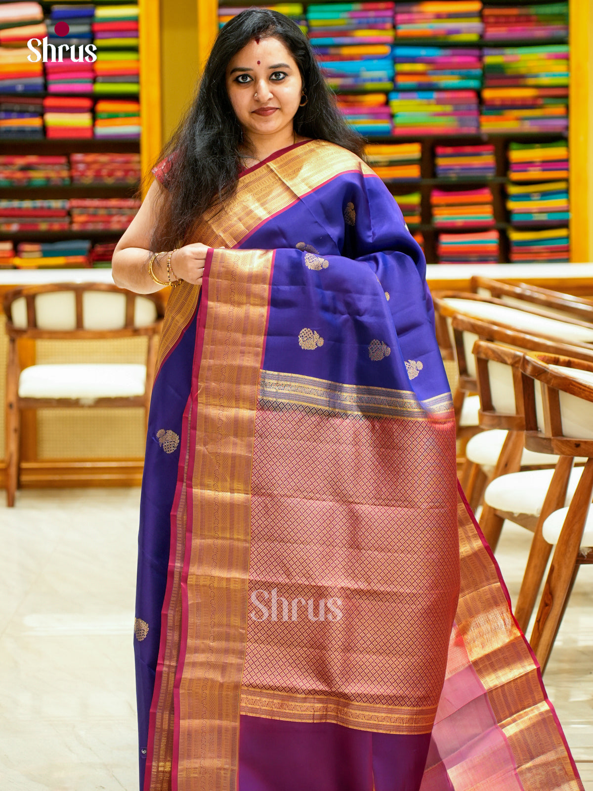 Kanchipuram-halfpure Saree - EES11280 - Shop on Shrus.com