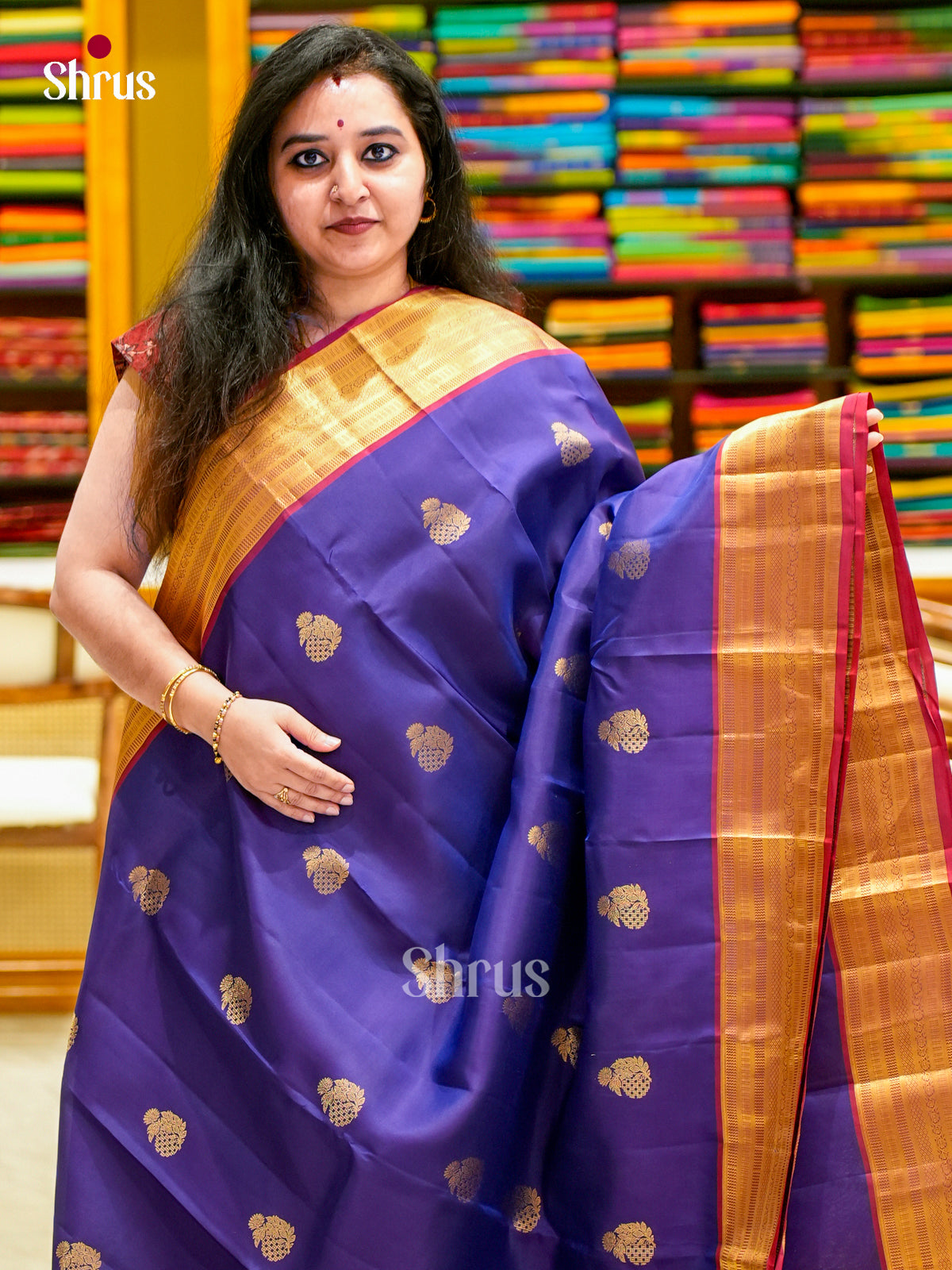 Kanchipuram-halfpure Saree - EES11280 - Shop on Shrus.com