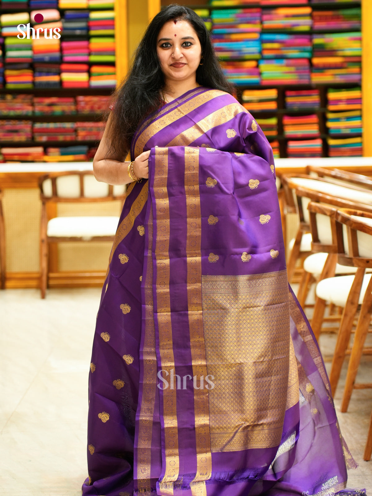 Kanchipuram-halfpure Saree - EES11281 - Shop on Shrus.com