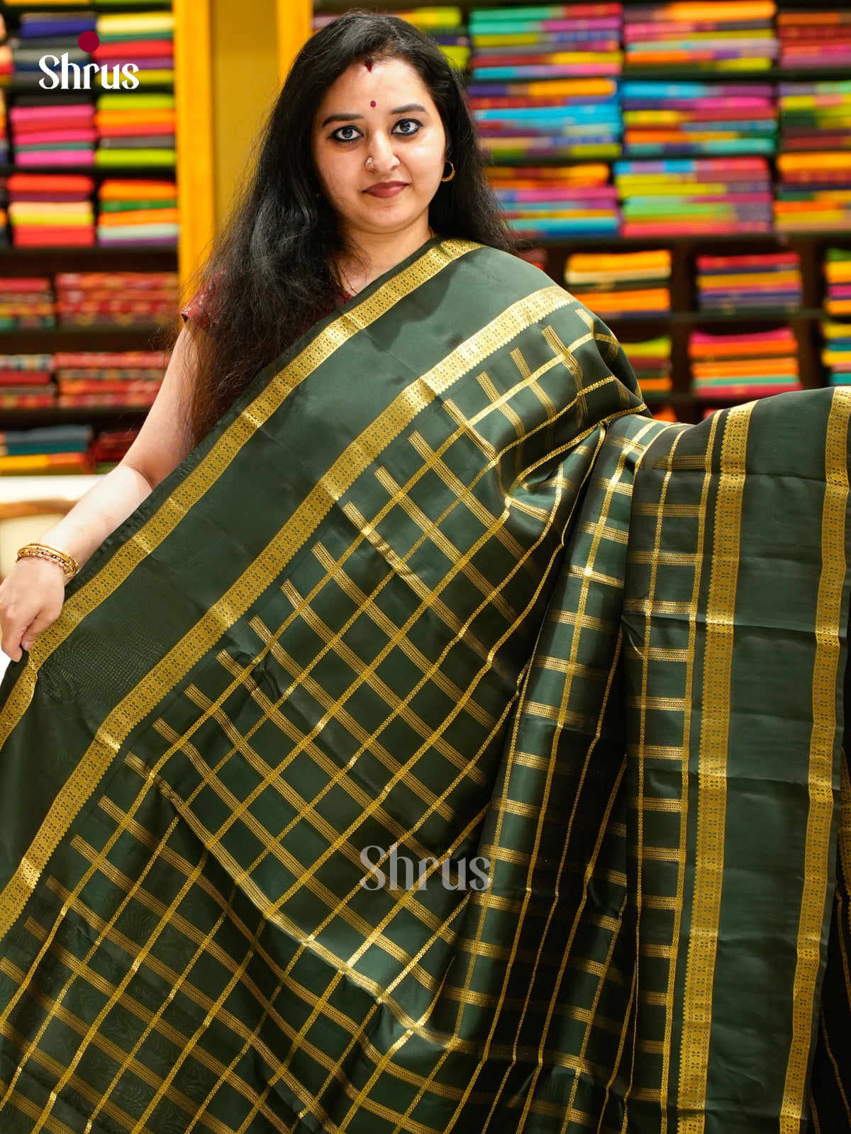 Kanchipuram-halfpure Saree - EES11282 - Shop on Shrus.com