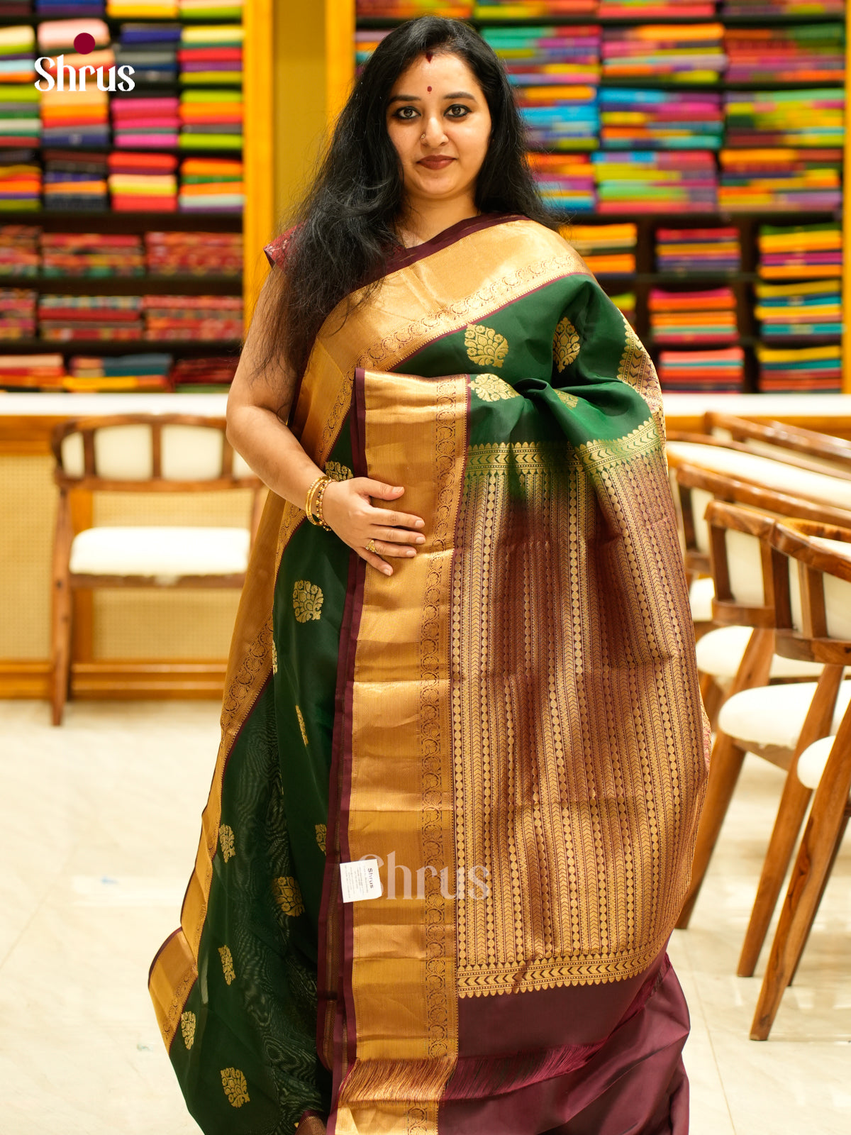 Kanchipuram-halfpure Saree - EES11288 - Shop on Shrus.com