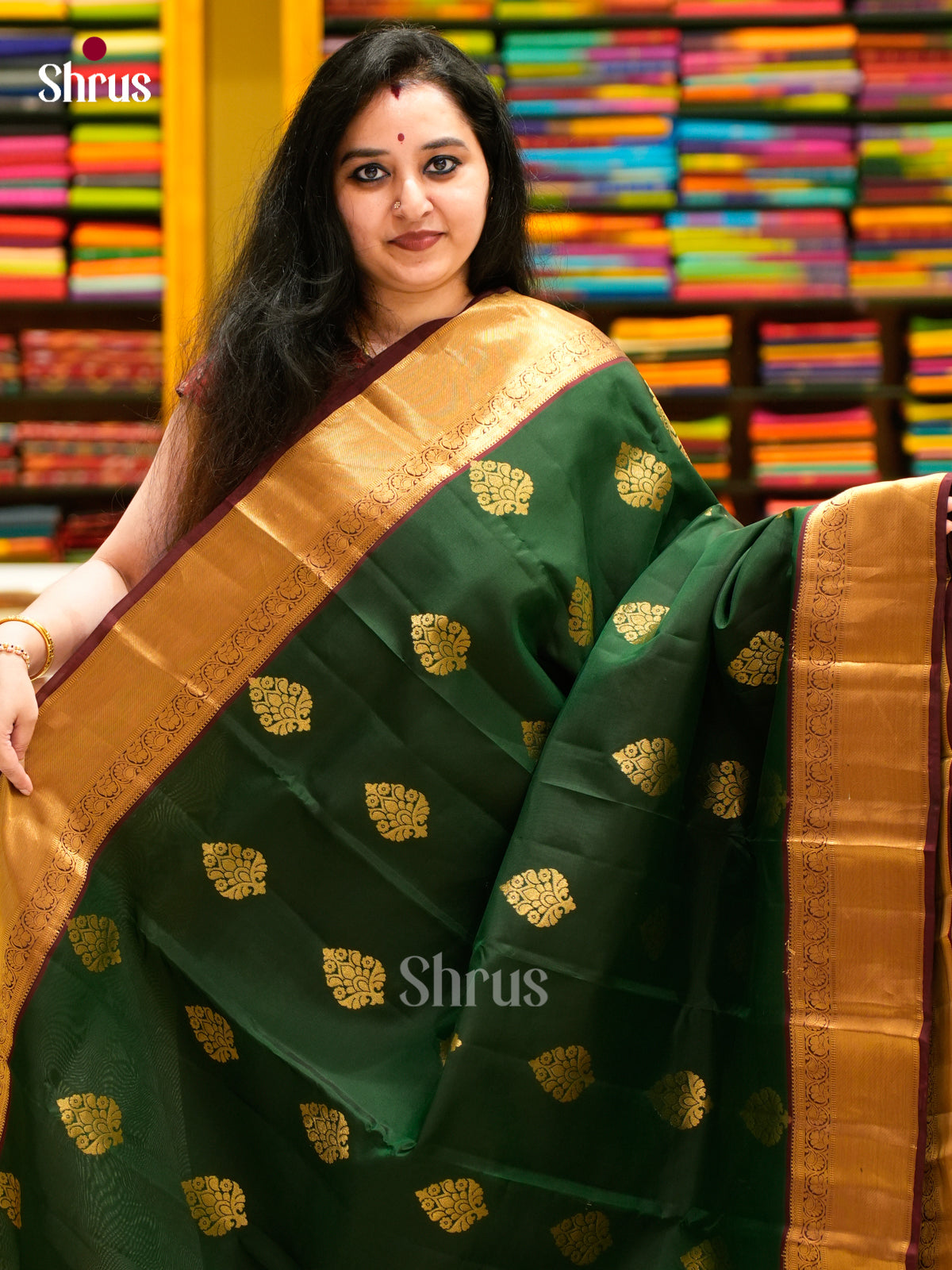 Kanchipuram-halfpure Saree - EES11288 - Shop on Shrus.com