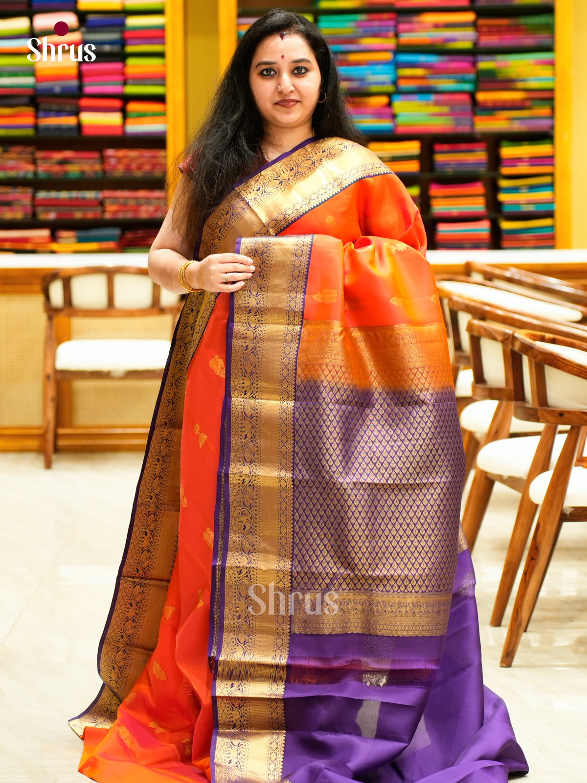 Kanchipuram-halfpure Saree - EES11291 - Shop on Shrus.com