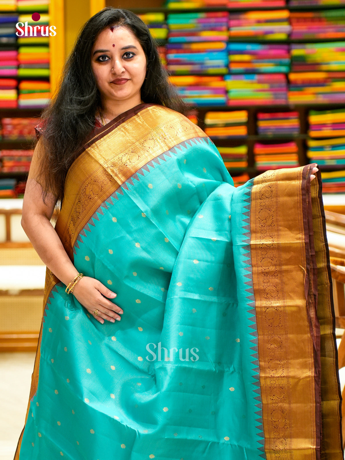 Kanchipuram-halfpure Saree - EES11292 - Shop on Shrus.com