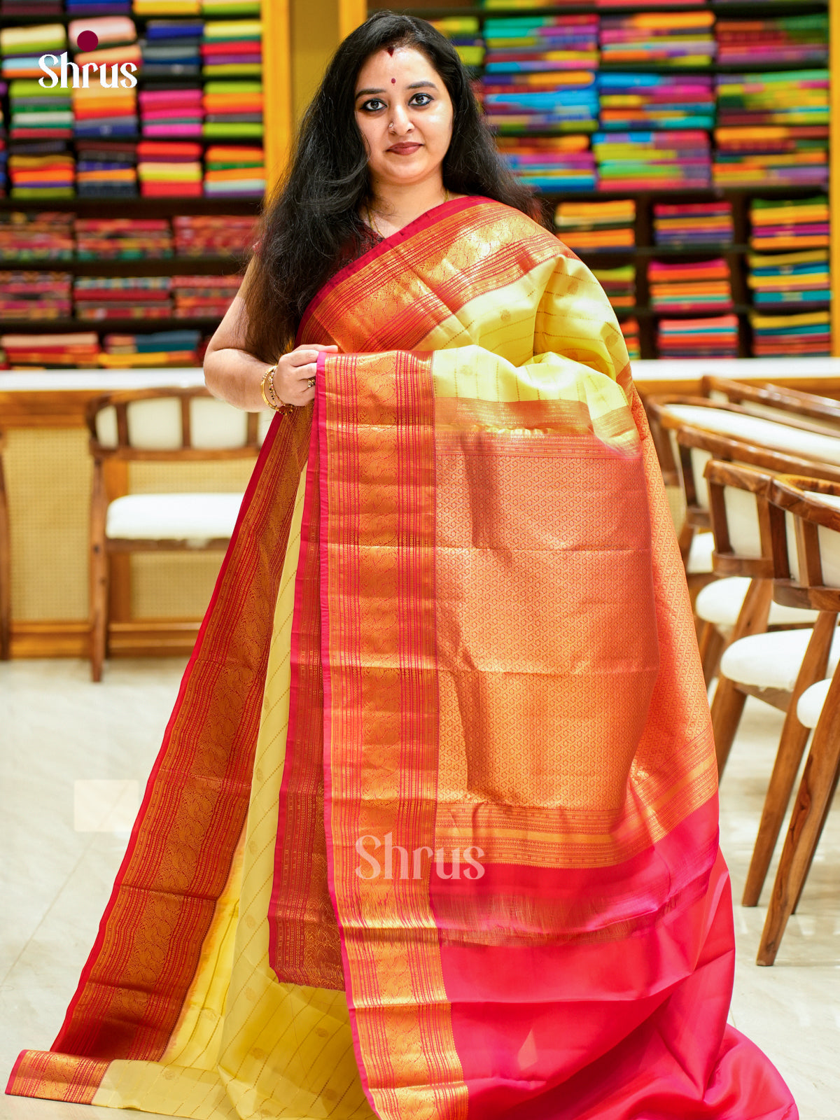 Kanchipuram-halfpure Saree - EES11293 - Shop on Shrus.com