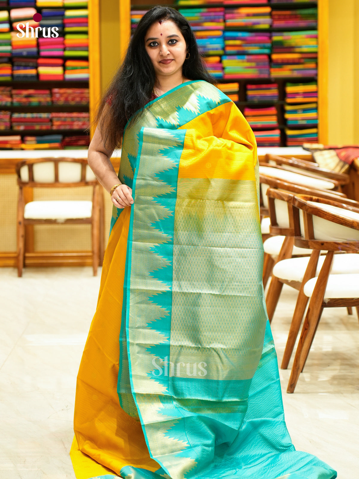 Kanchipuram-halfpure Saree - EES11294 - Shop on Shrus.com