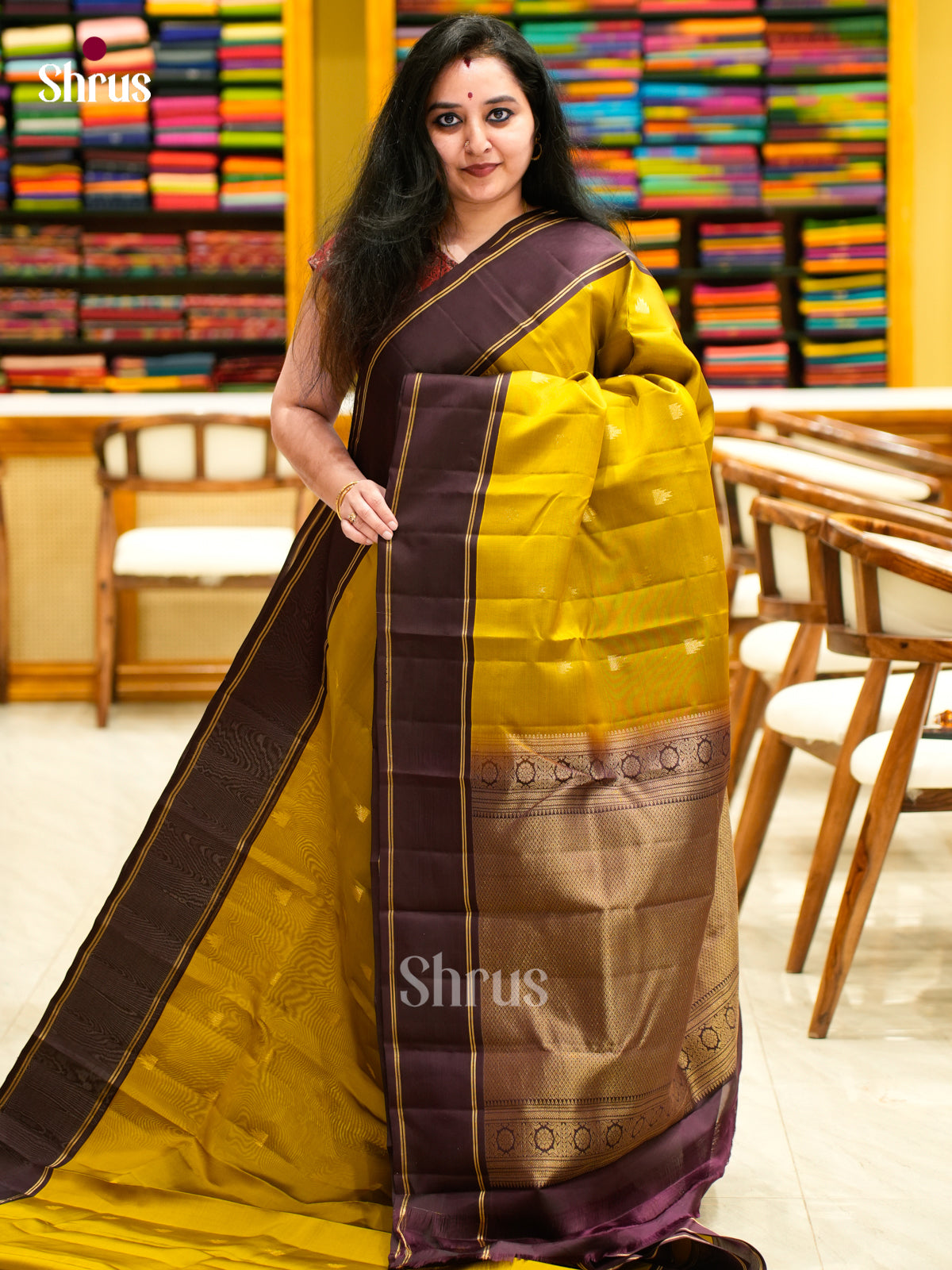 Kanchipuram-halfpure Saree - EES11295 - Shop on Shrus.com