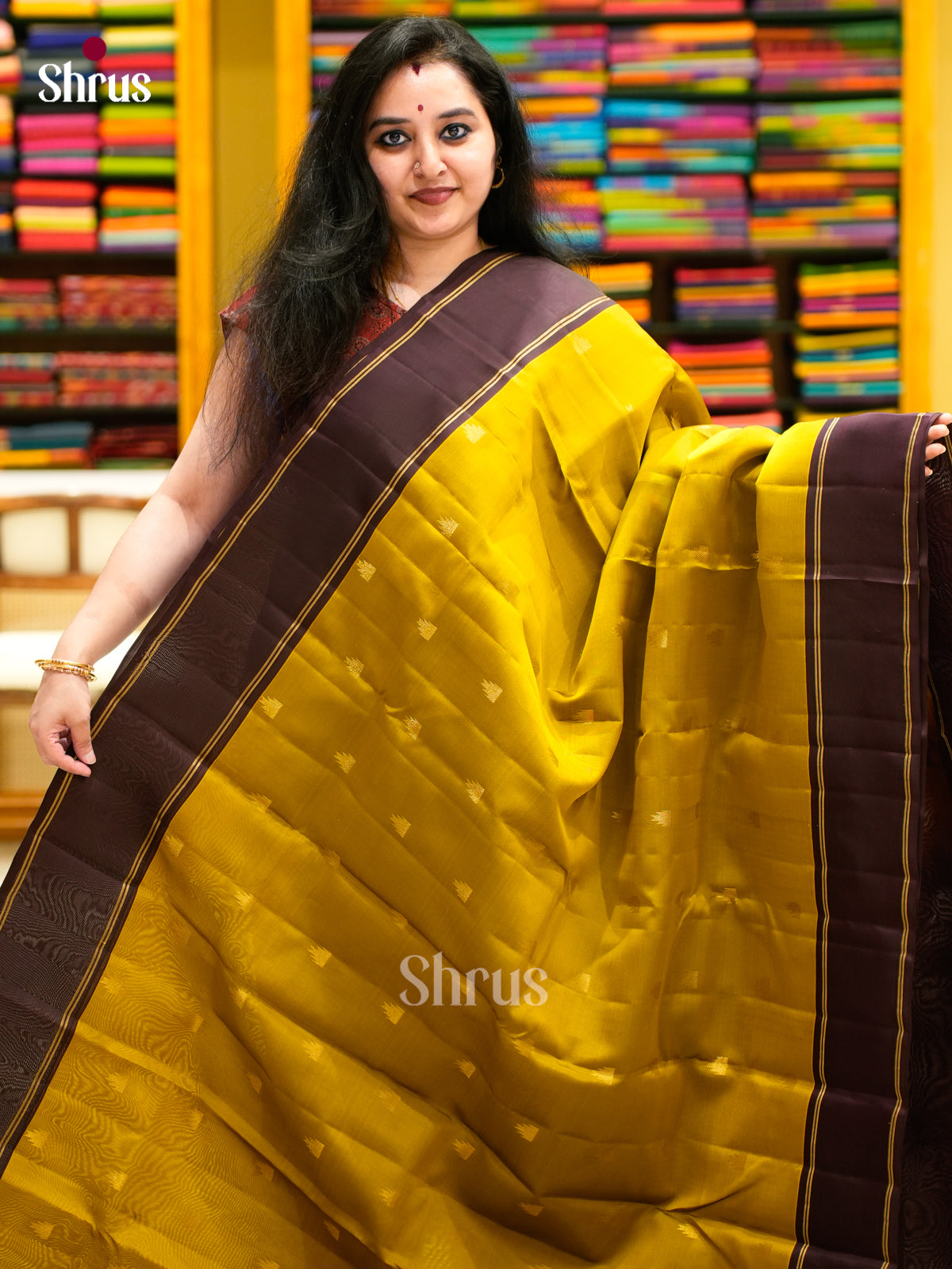 Kanchipuram-halfpure Saree - EES11295 - Shop on Shrus.com
