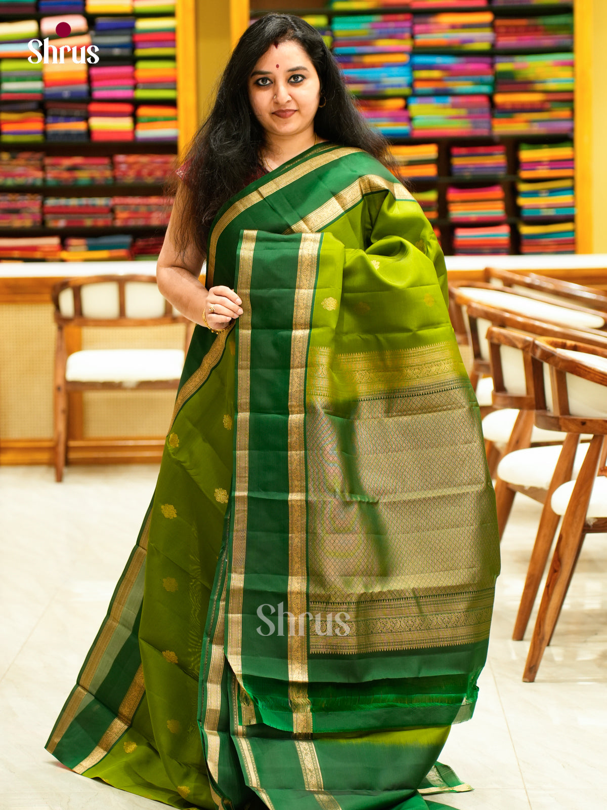 Kanchipuram-halfpure Saree - EES11298 - Shop on Shrus.com