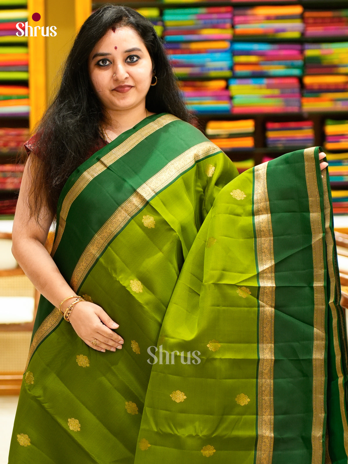 Kanchipuram-halfpure Saree - EES11298 - Shop on Shrus.com