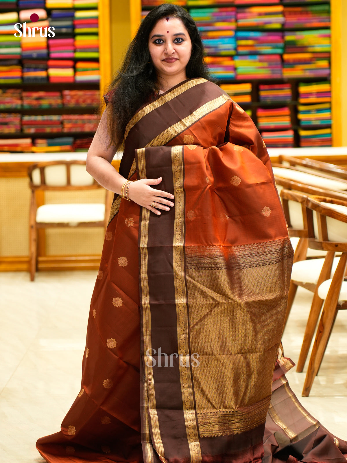 Kanchipuram-halfpure Saree - EES11299 - Shop on Shrus.com