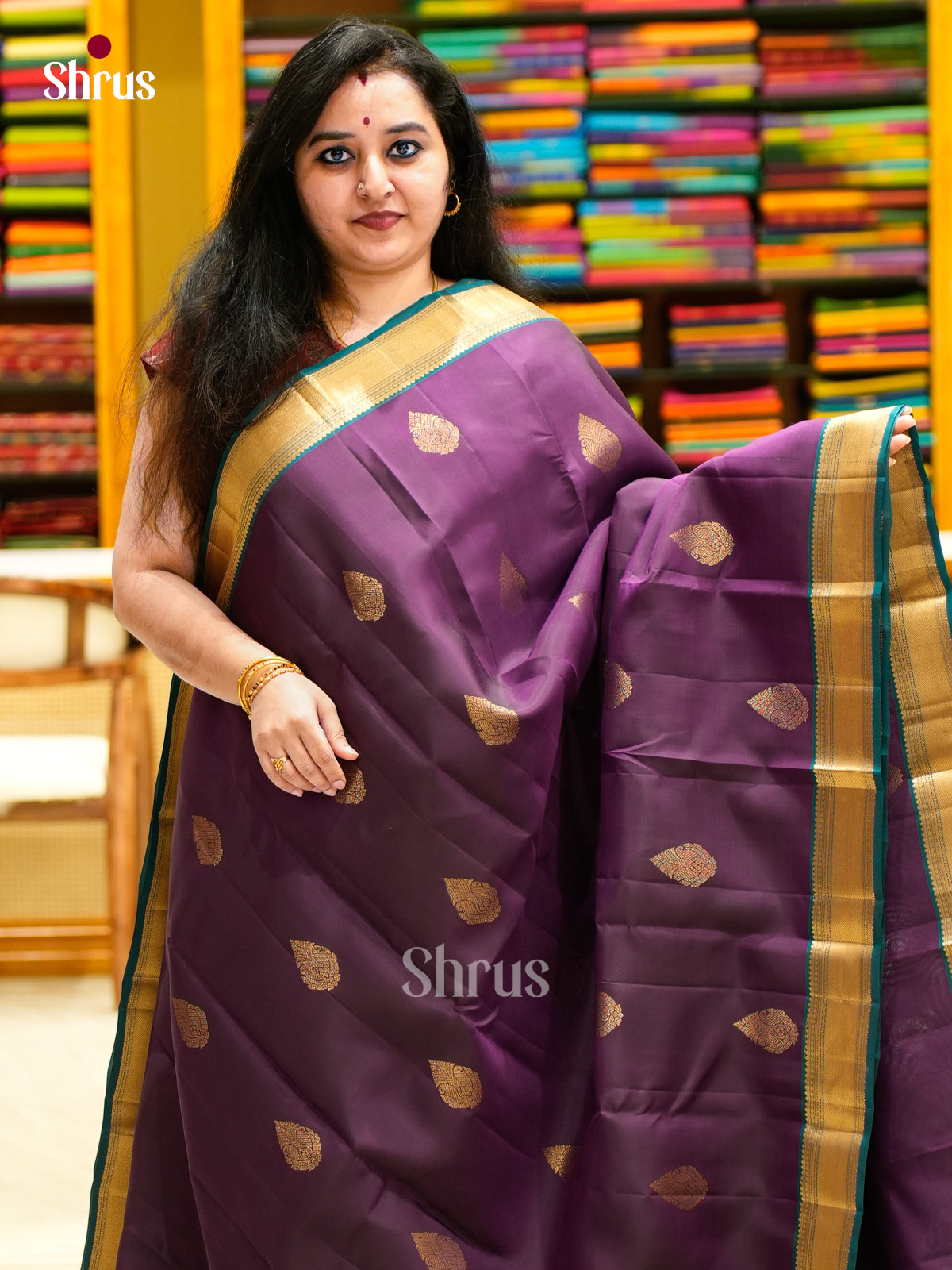 Kanchipuram-halfpure Saree - EES11301 - Shop on Shrus.com
