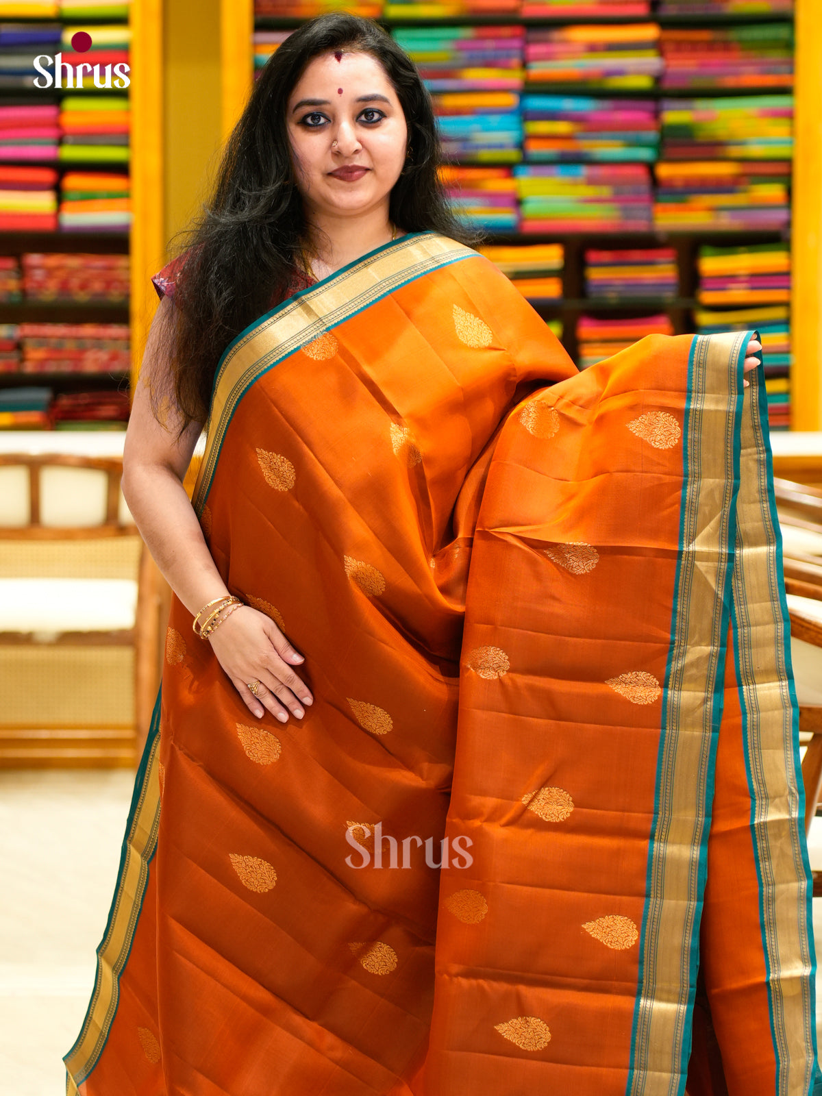 Kanchipuram-halfpure Saree - EES11303 - Shop on Shrus.com