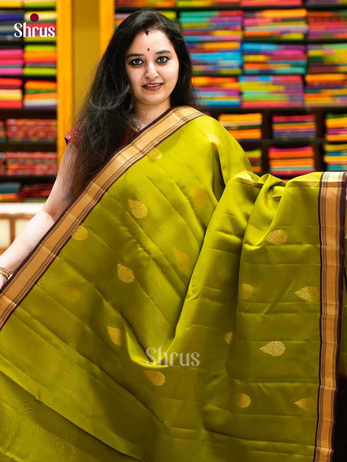 Kanchipuram-halfpure Saree - EES11304 - Shop on Shrus.com