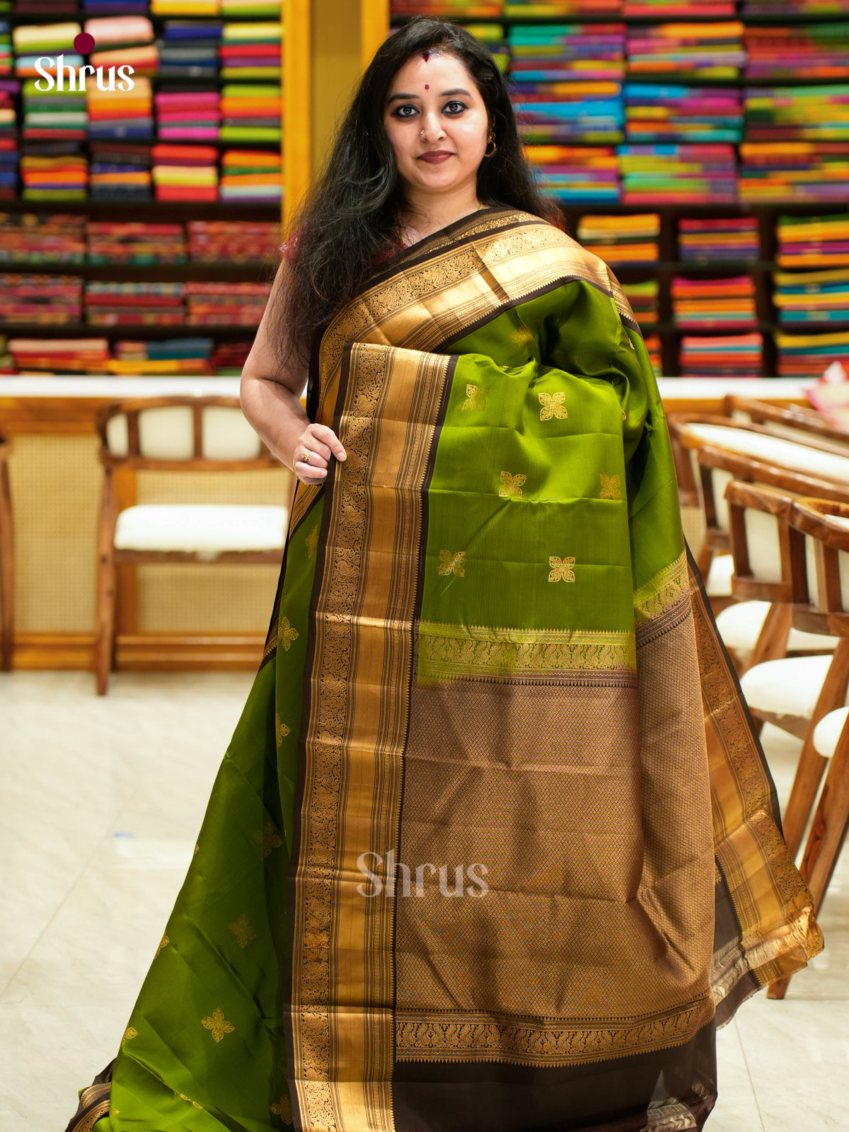 Kanchipuram-halfpure Saree - EES11307 - Shop on Shrus.com