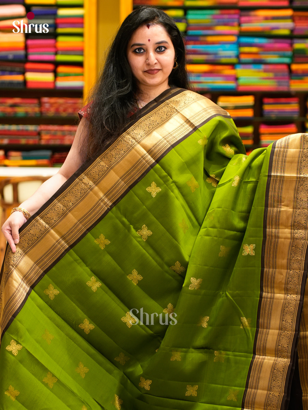 Kanchipuram-halfpure Saree - EES11307 - Shop on Shrus.com