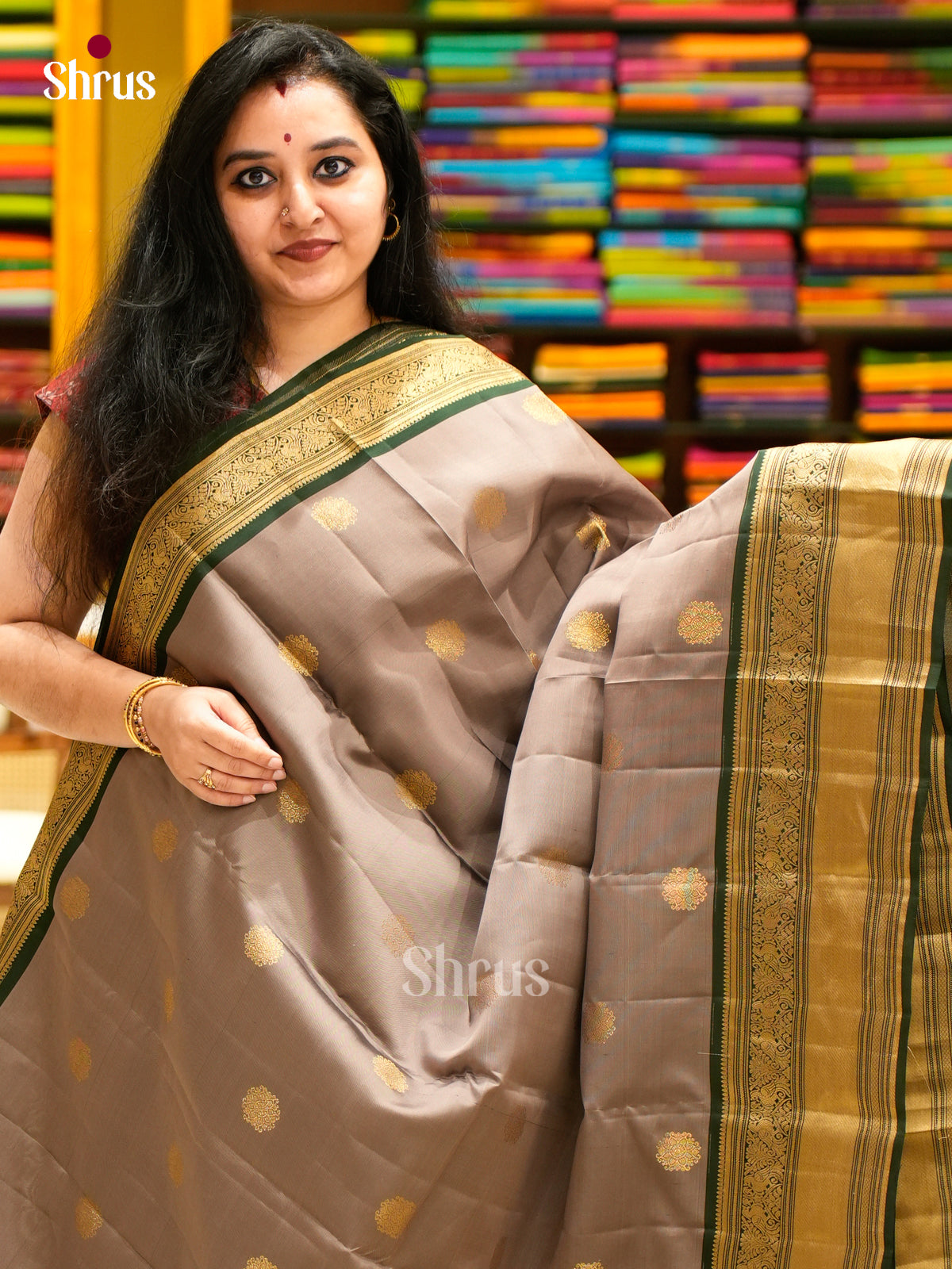 Kanchipuram-halfpure Saree - EES11308 - Shop on Shrus.com