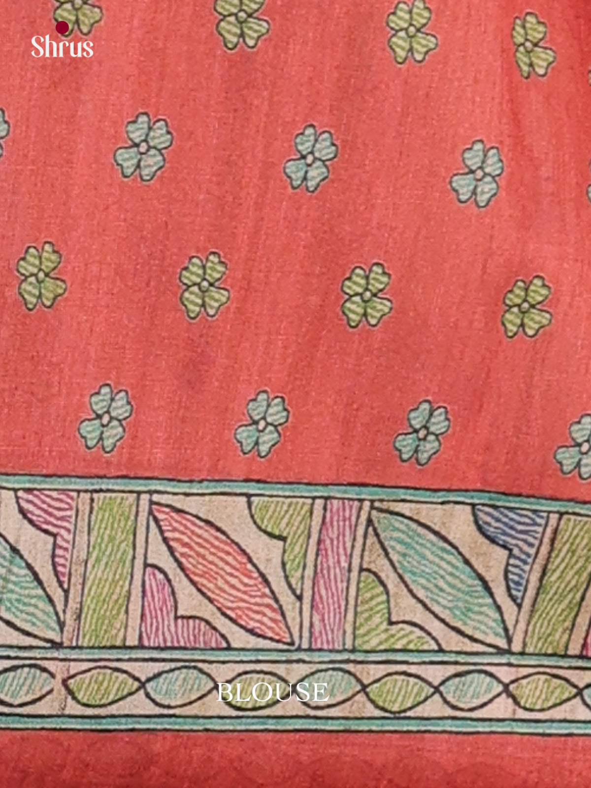 Printed Madhubani Saree - EES12003 - Shop on Shrus.com