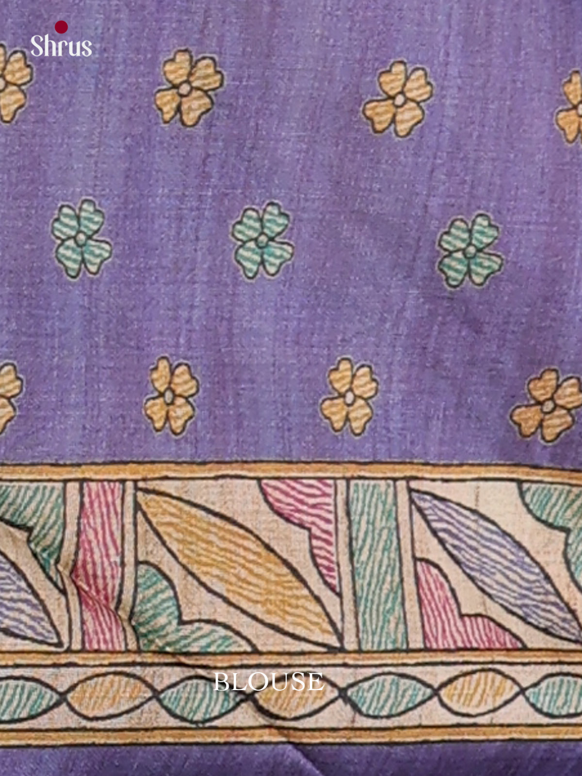 Printed Madhubani Saree - EES12006 - Shop on Shrus.com